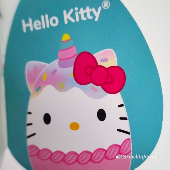 HELLO KITTY 🍦🦄 Ice Cream Rainbow Unicorn Hello Kitty Sanrio X Squishmallow NWT - Picture 4 of 8